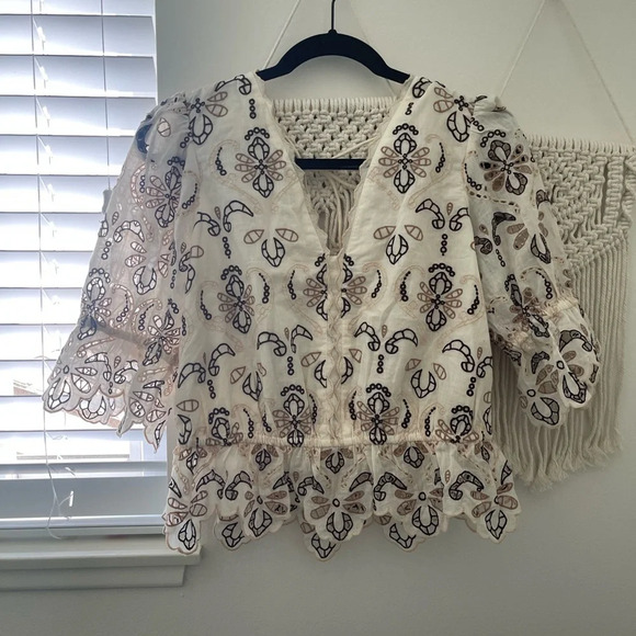 Anthropologie Eyelet Blouse NWT - Picture 2 of 7